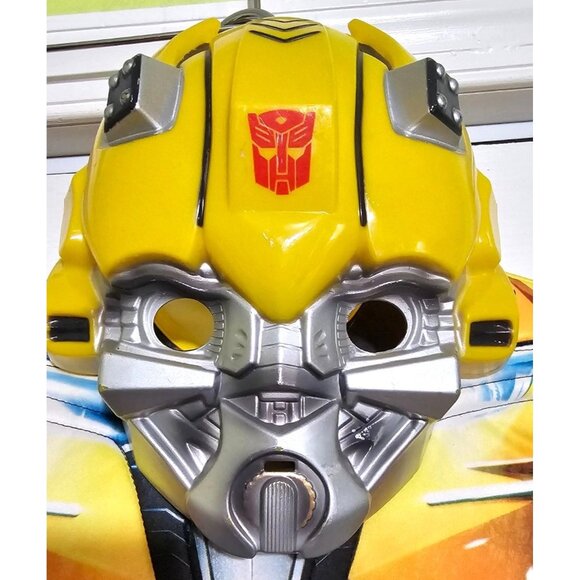 Rubie's Kids Bumblebee Muscle Top & Mask Set Costume Halloween Transformers Boys - Picture 2 of 9